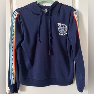 NWOT Disney Ohana Navy Hoodie with Stitch Patch Size Small